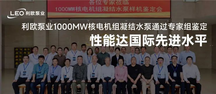 性能达国际先进水平 | 利欧泵业1000MW核电机组凝结水泵通过中通协专家组鉴定