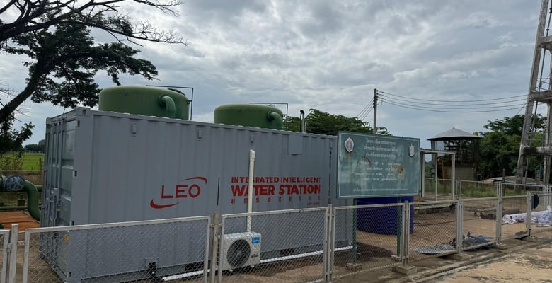 LEO Integrated Smart Water Station at a rural water project site in Thailand.