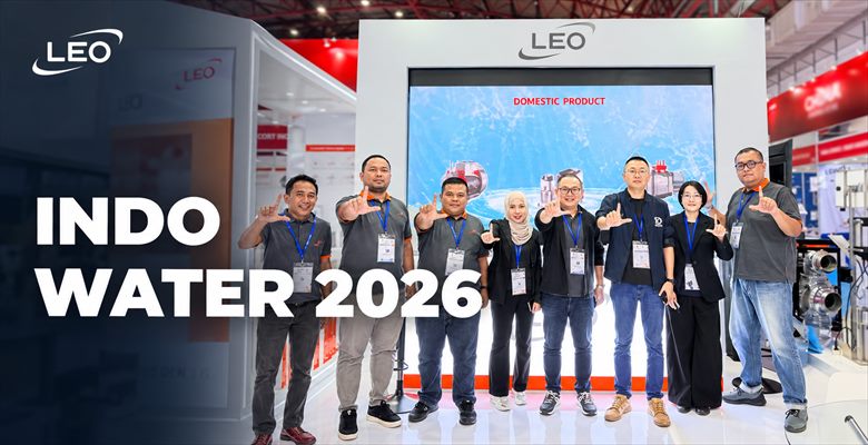 LEO team at the INDO WATER 2026 exhibition booth