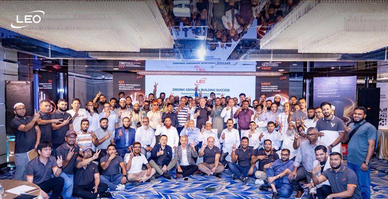 LEO Pump Bangladesh team and business partners at the 2026 meet and product launch in Dhaka