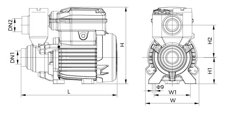 PQ dimensions drawing