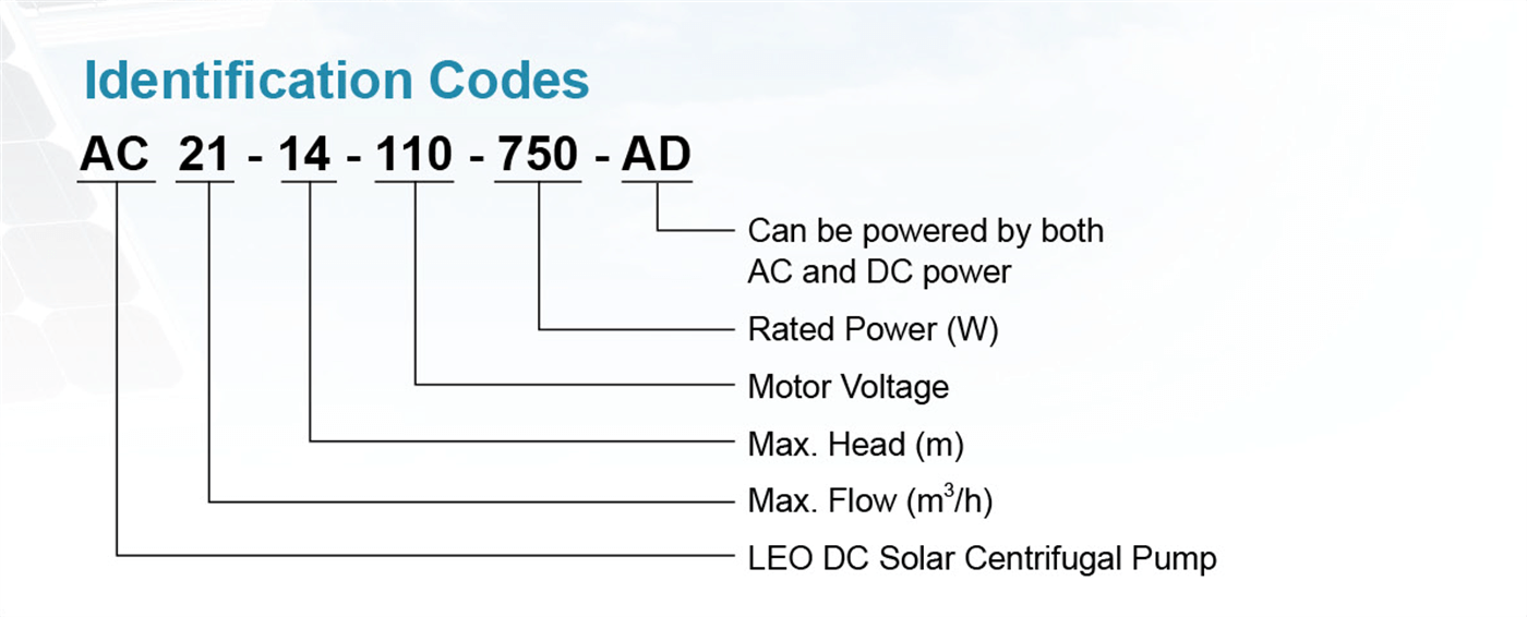 Hybrid DC/AC Solar Centrifugal Pump Model Identification - AC-AD - LEO PUMP