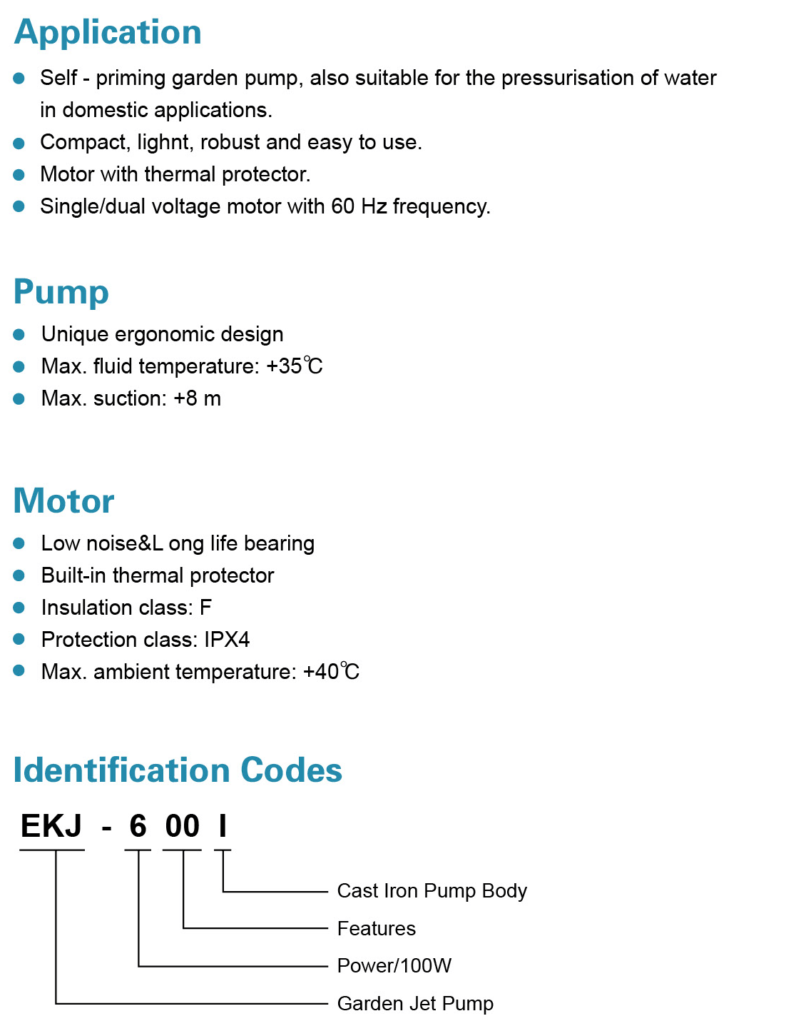 Garden Jet Pump Highlights - EKJ