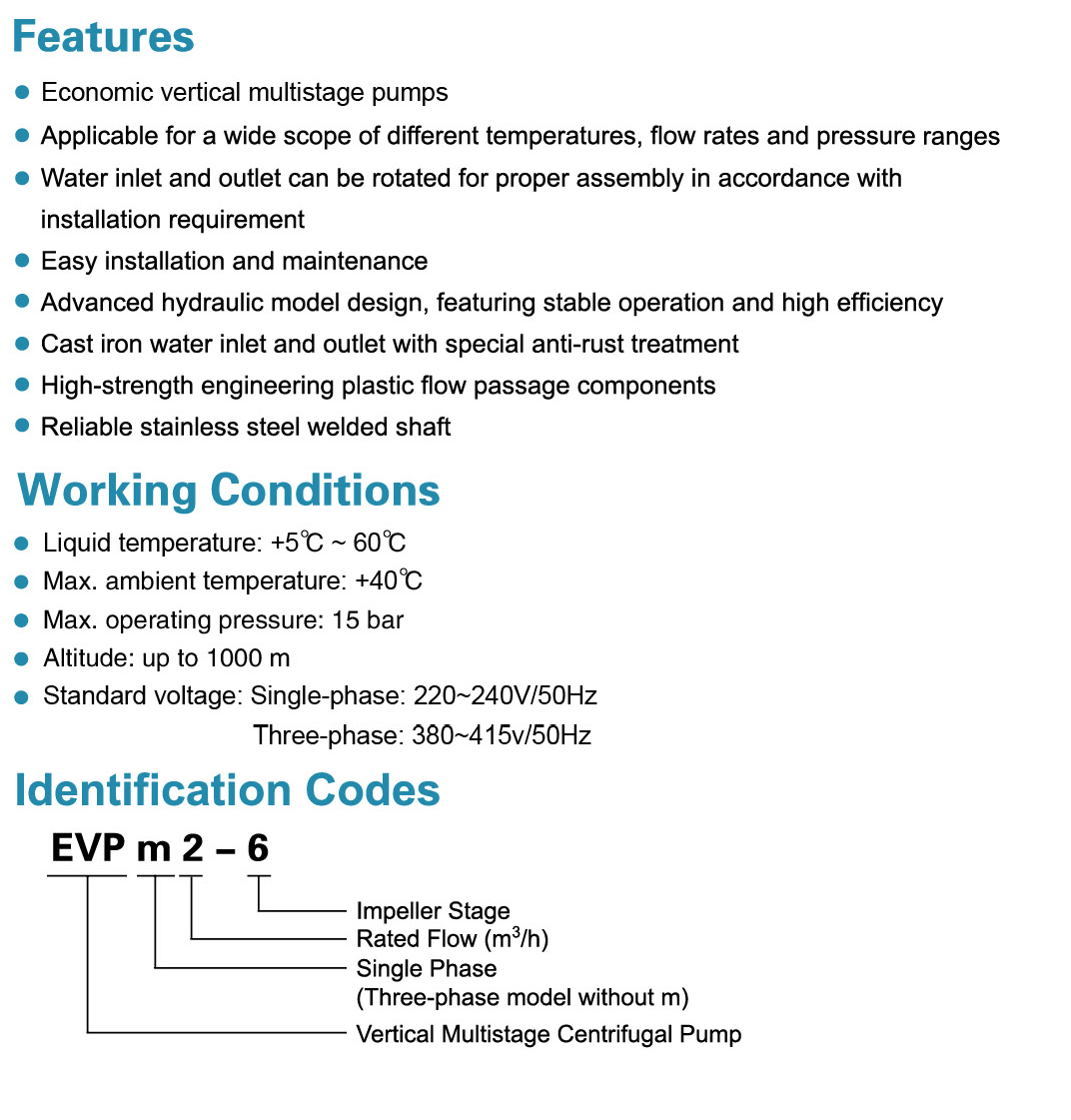 Vertical Multistage Pump Features - EVP - LEO PUMP