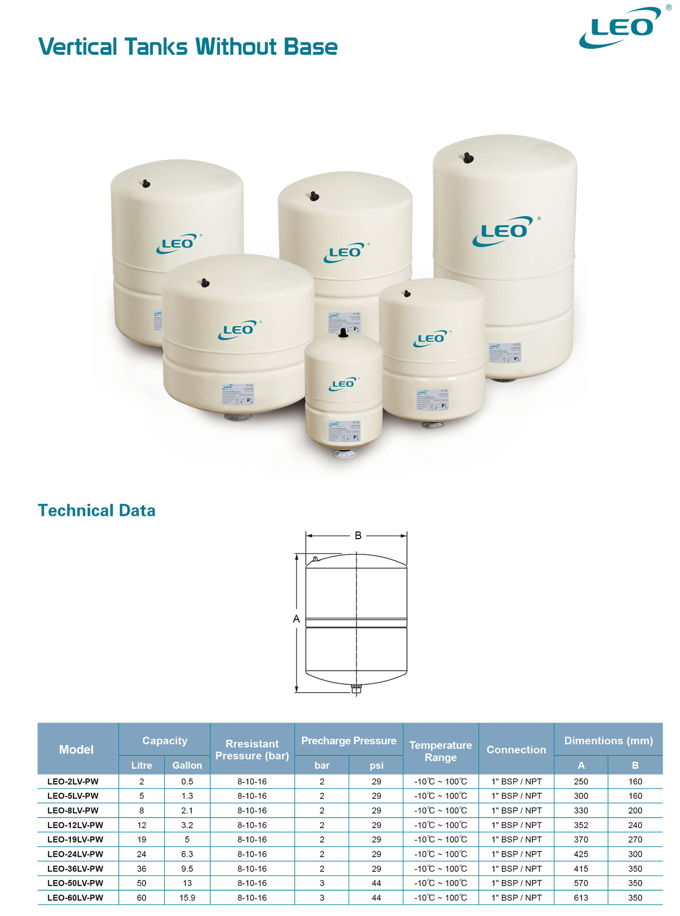 Vertical Tanks Without Base Specifictaions - Fix Membrane Tanks