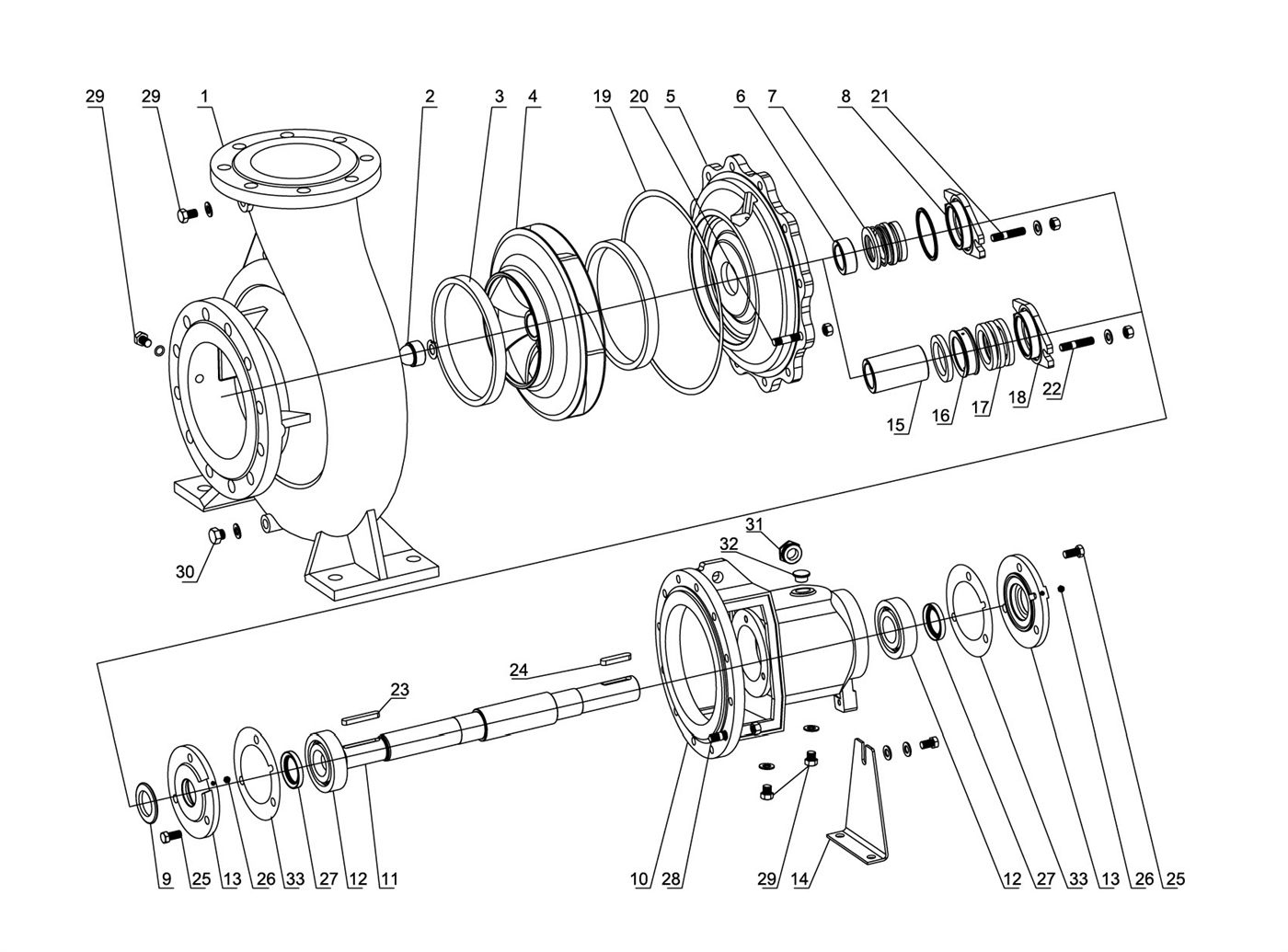 End Suction Centrifugal Pump Structure - LEP - LEO PUMP