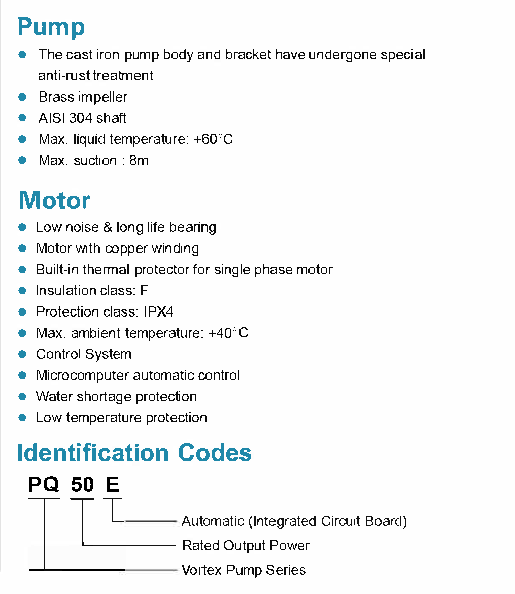 Vortex Pump Features