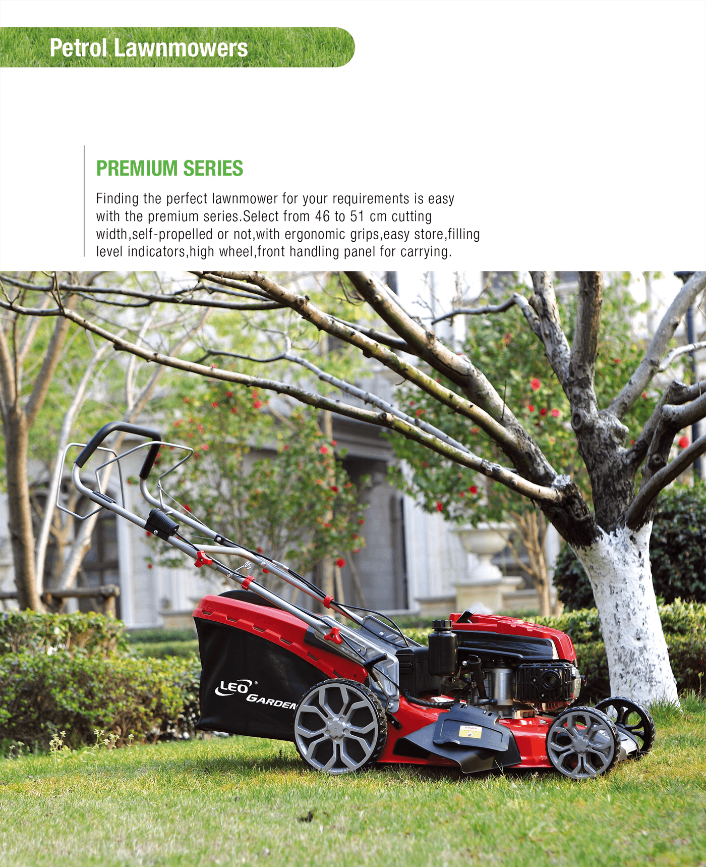 Petrol Lawnmowers- PREMIUM SERIES  - LEO Garden