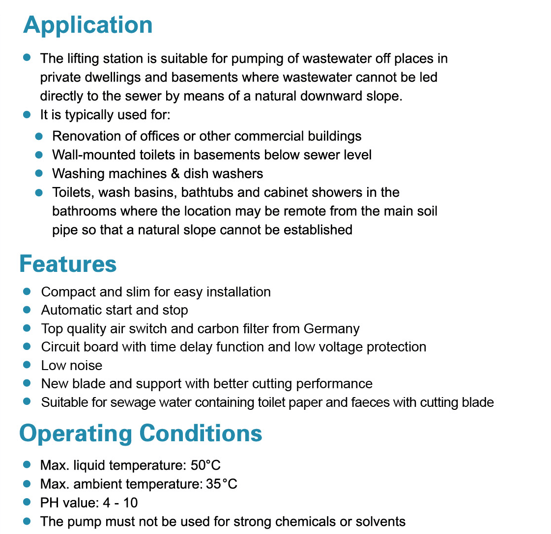 Domestic Lifting Station Highlights - WC - LEO PUMP