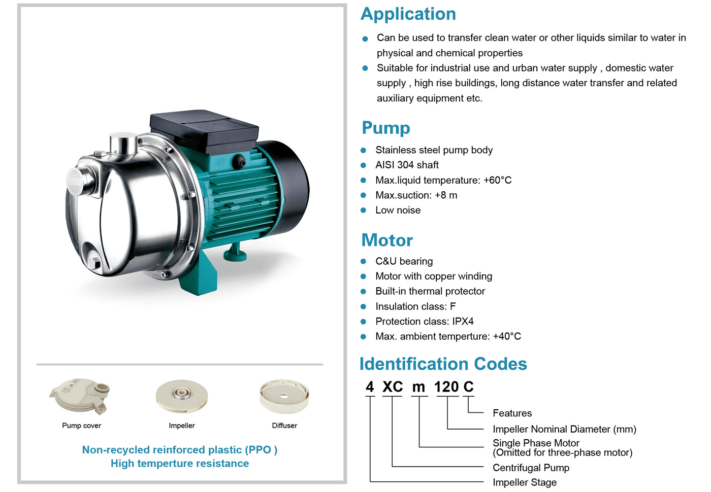 Stainless Steel Multistage Centrifugal Pump Features - XCm - LEO PUMP