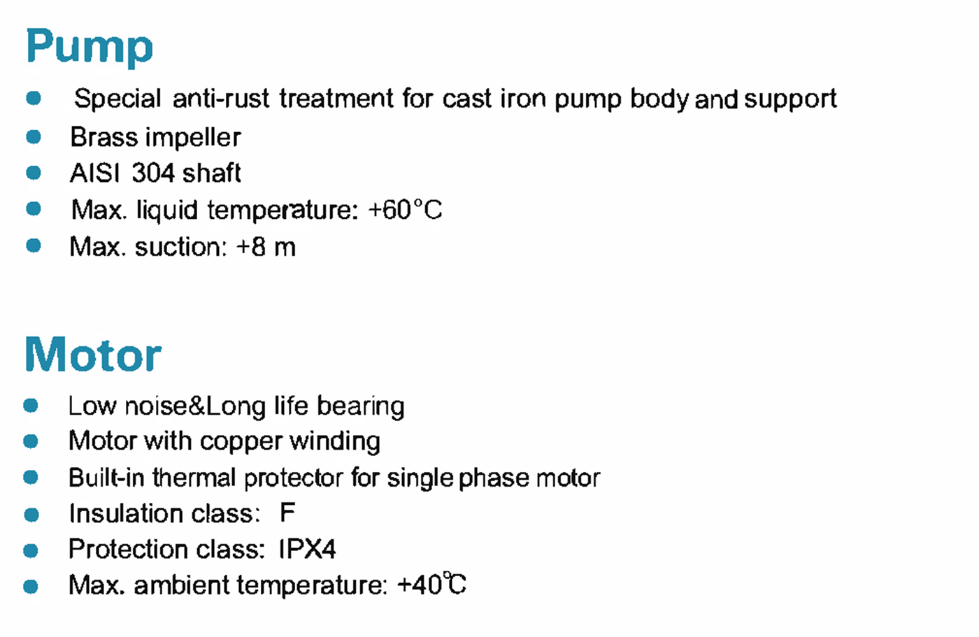 Peripheral Pump Features - XKm