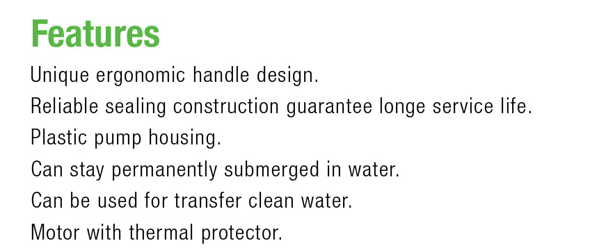 Garden Submersible Pump Features - XKS - LEO PUMP