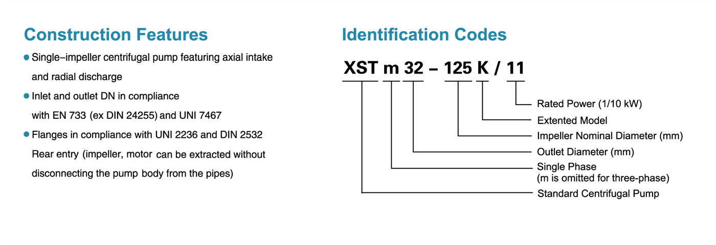 Standard Centrifugal Pump Features - XST - LEO PUMP