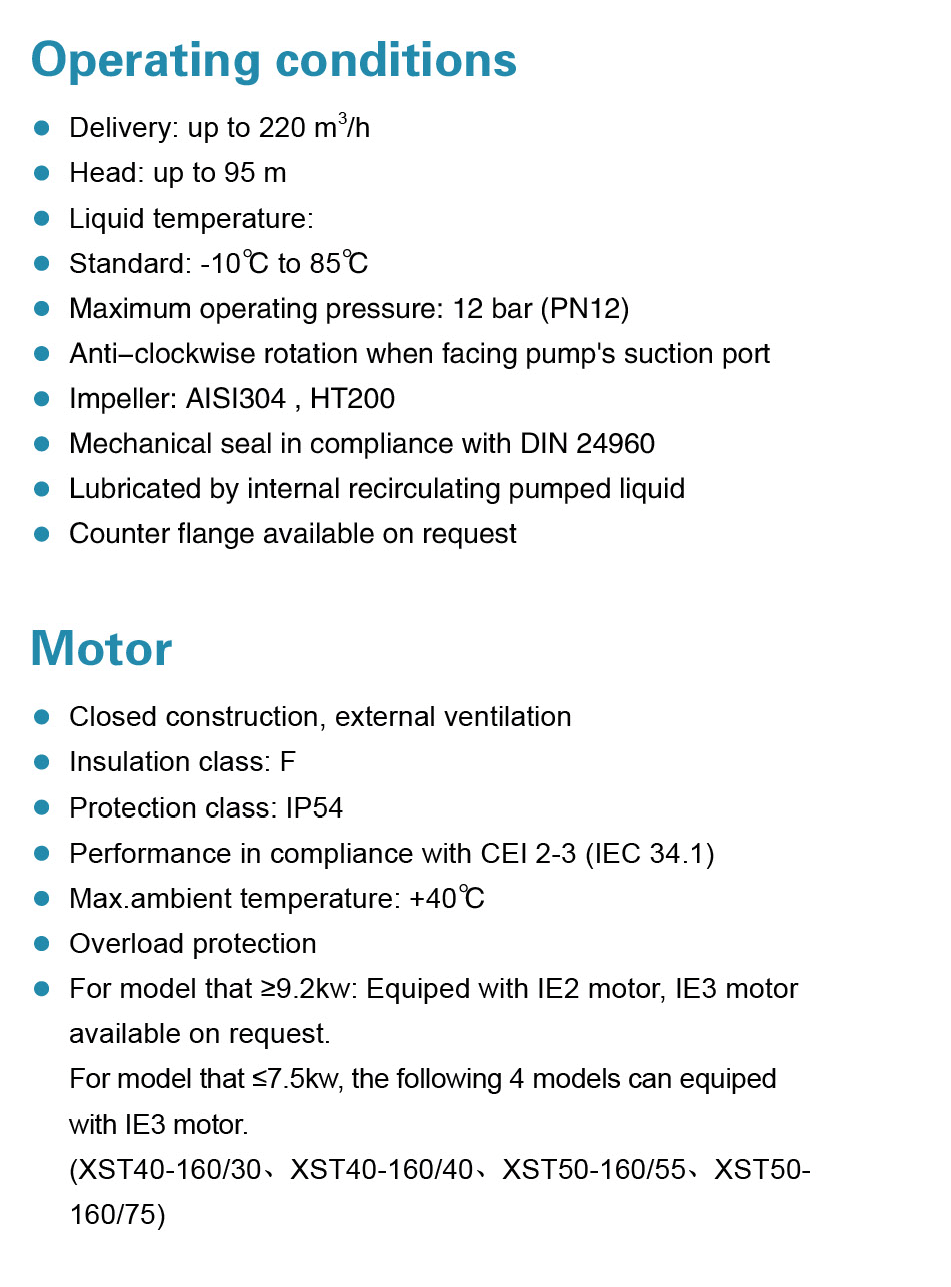 Standard Centrifugal Pump Highlights - XST - LEO PUMP