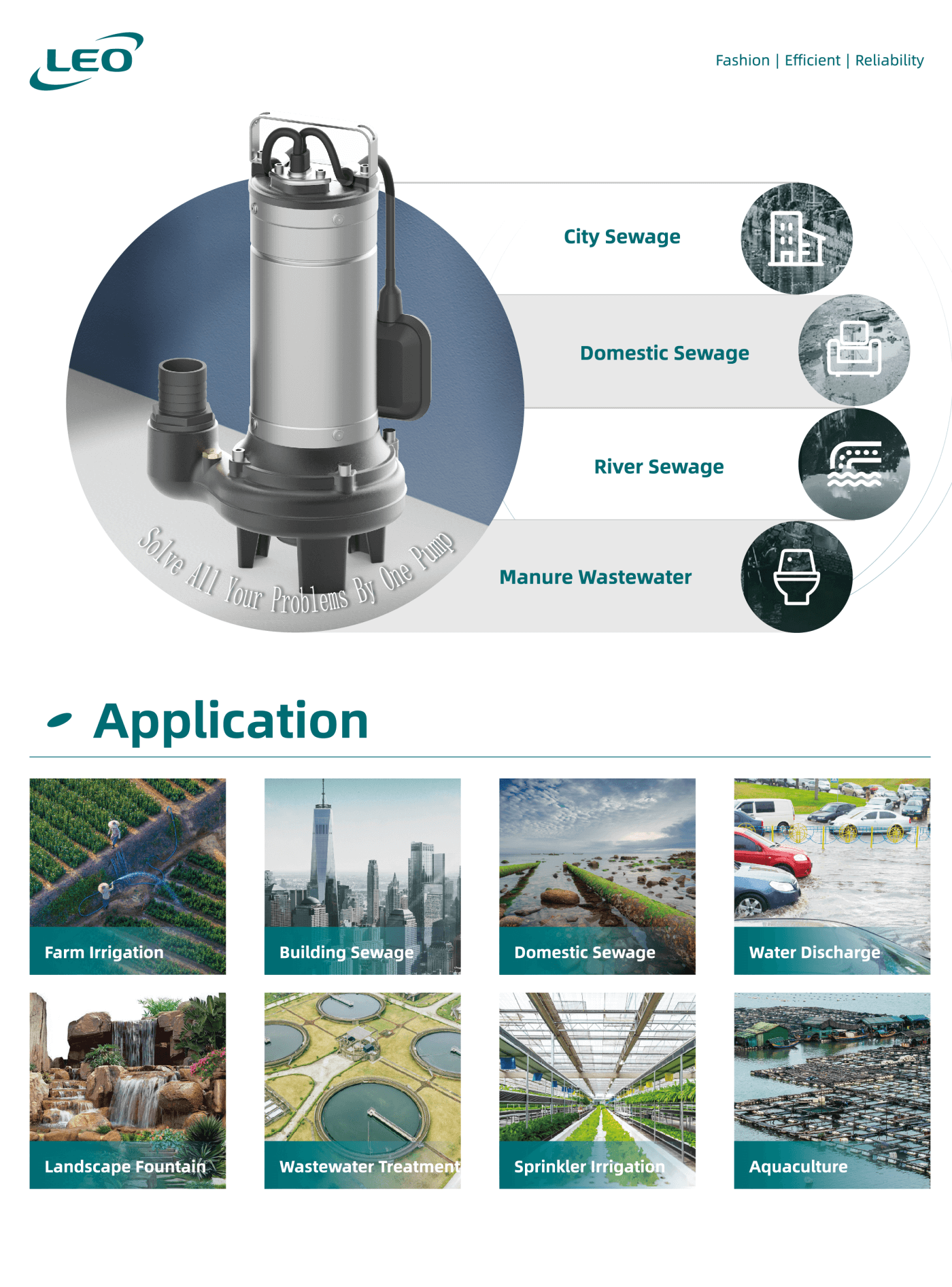 LSWm SS Submersible Sewage Pump Application