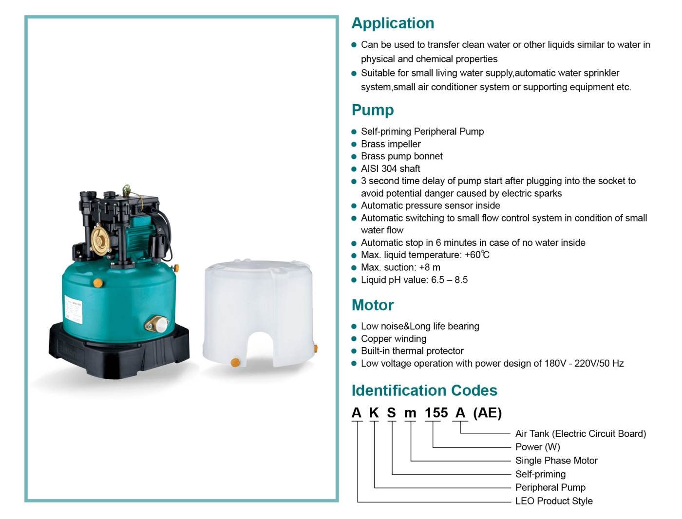 Self-priming Peripheral Pump Features - AKSm