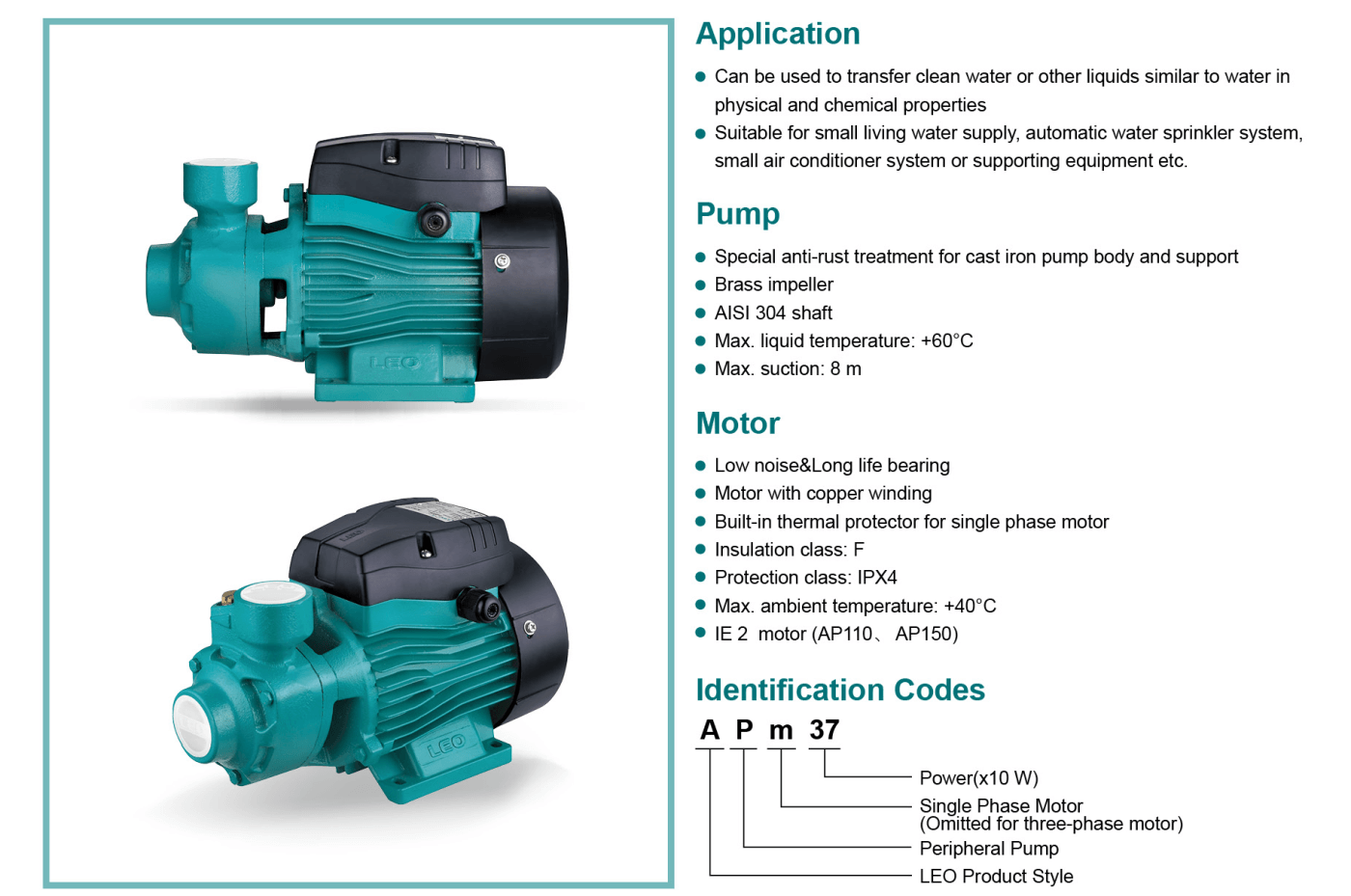 Peripheral Pump Features - APm37