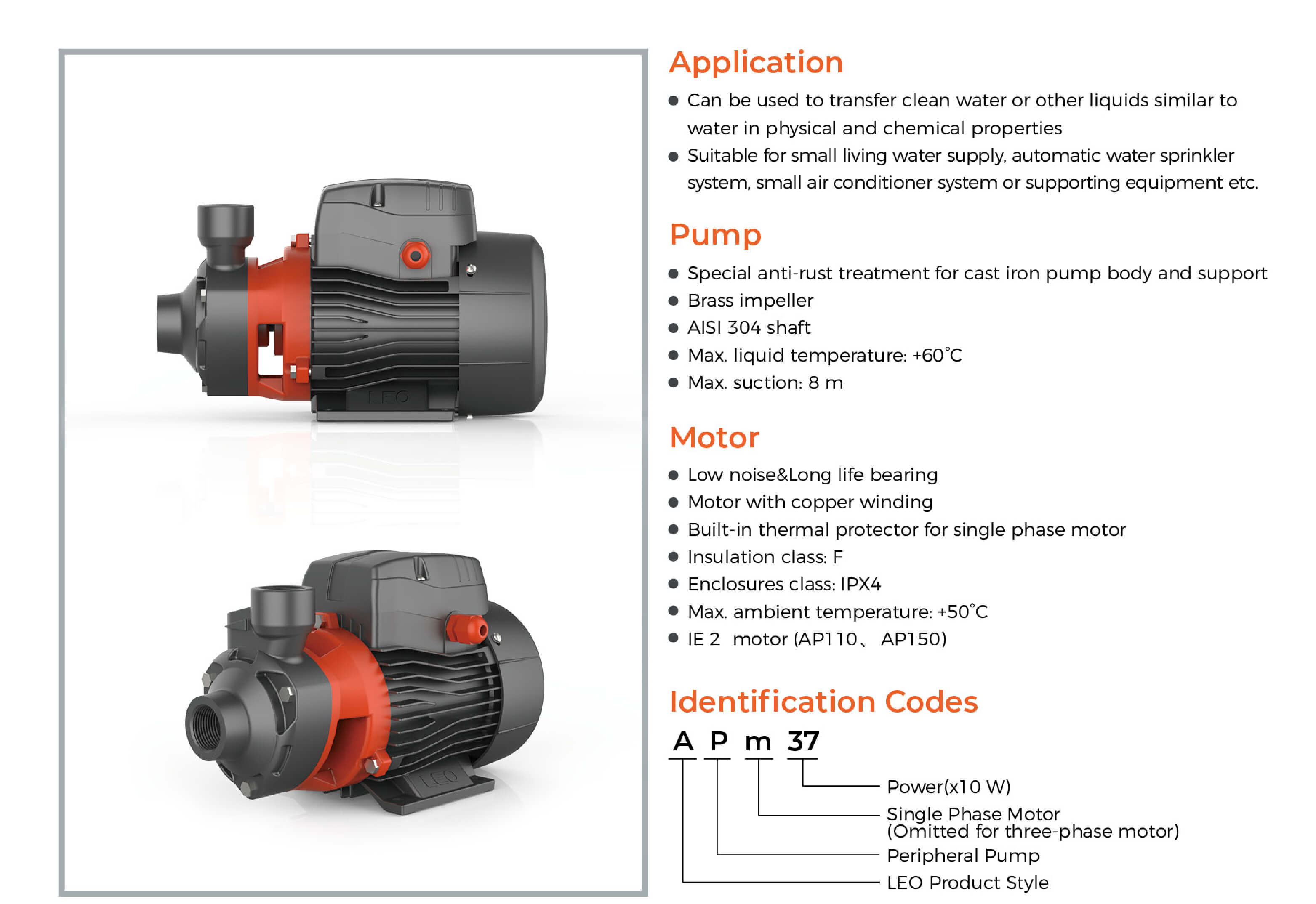 APm Peripheral Pump Features