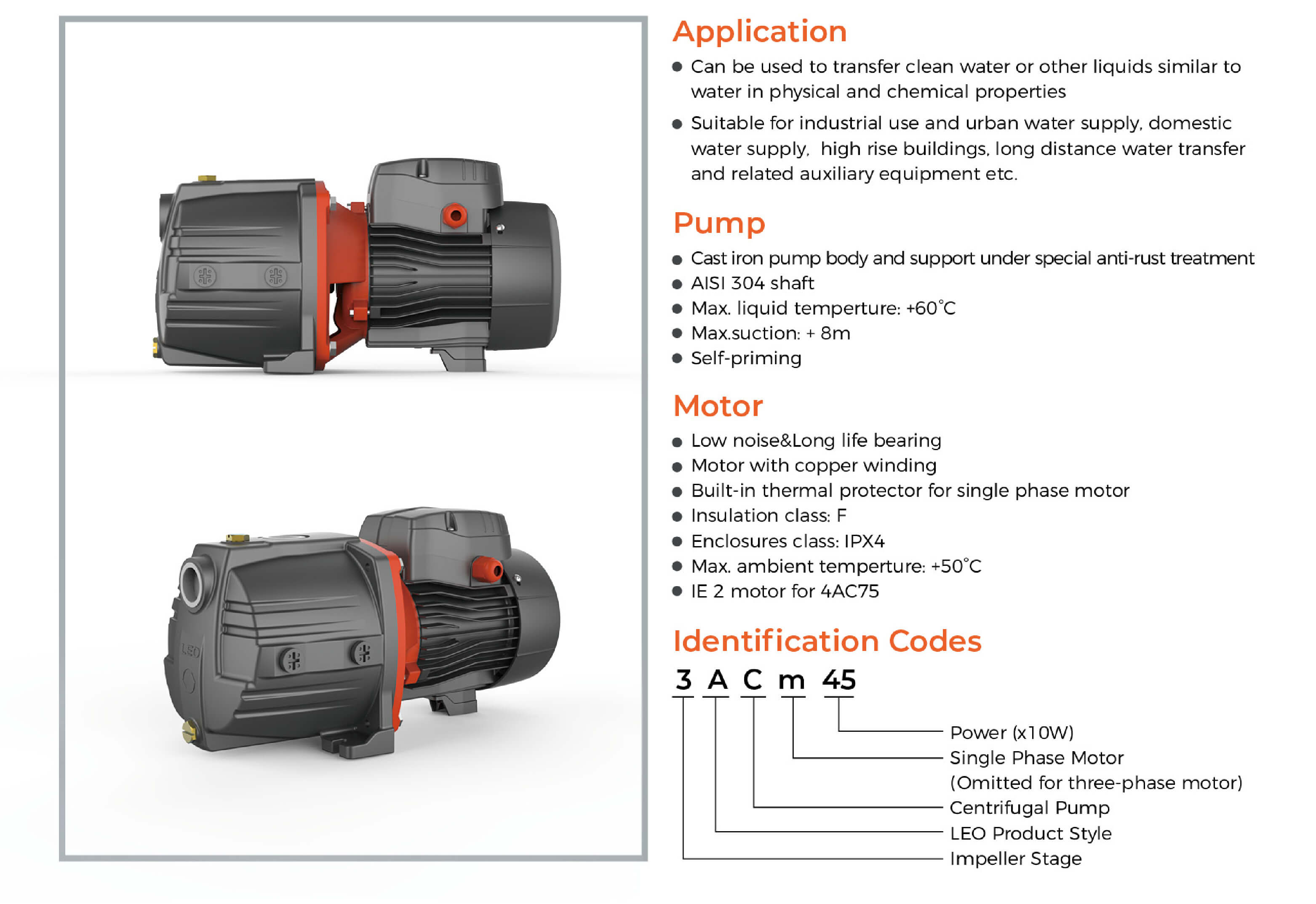 ACm Multistage Centrifugal Pump Features