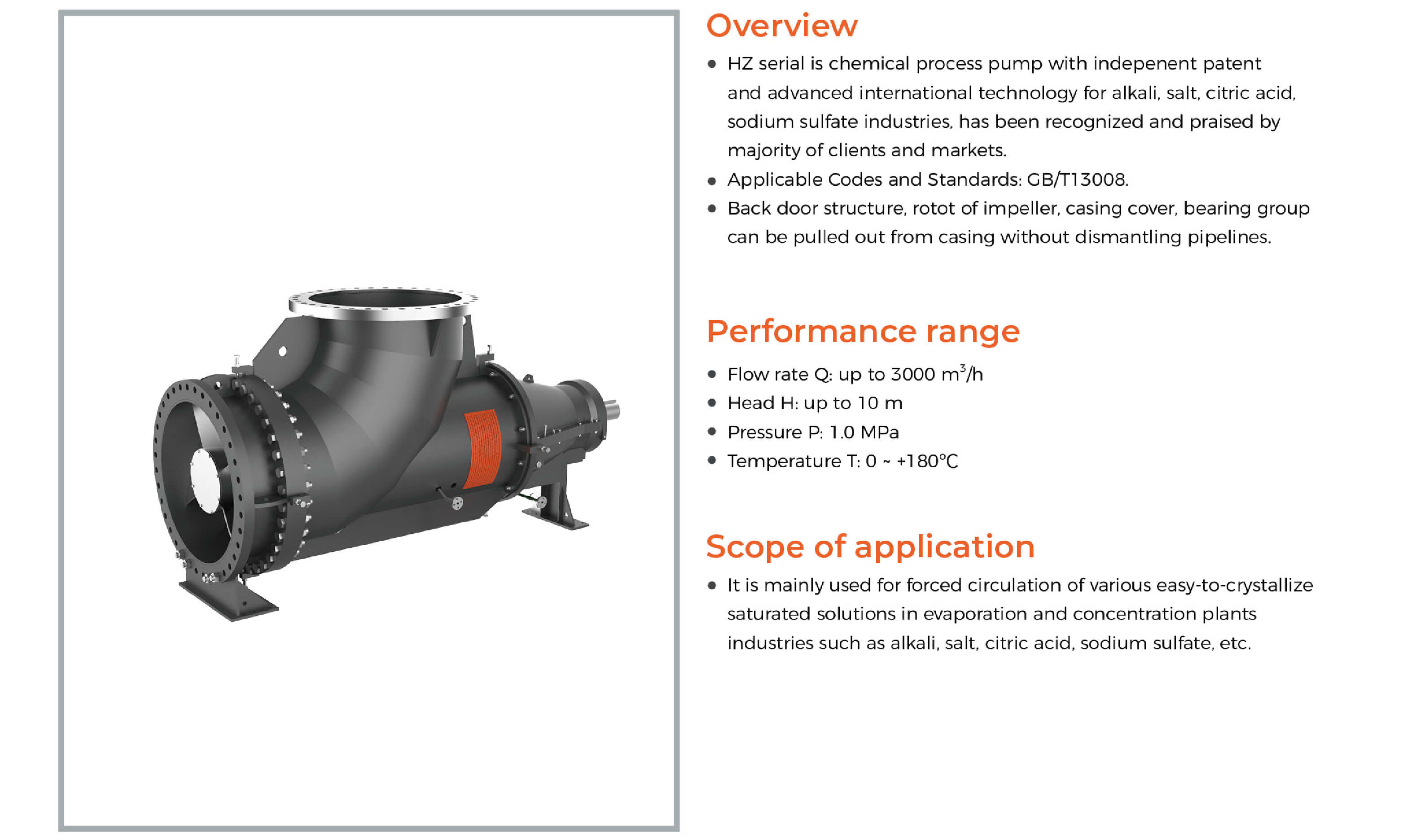 HZ Axial Flow Pump Features